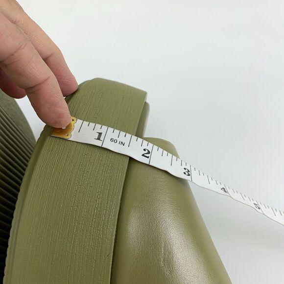 Anthropologie Leather High Platform Wedge Sandal Green Slip On Womens 38 US 7.5 - Picture 11 of 15